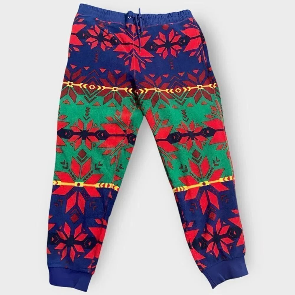 Polo Ralph Lauren Snowflake Fair-Isle Graphic Fleece Jogger Sweatpants size XL